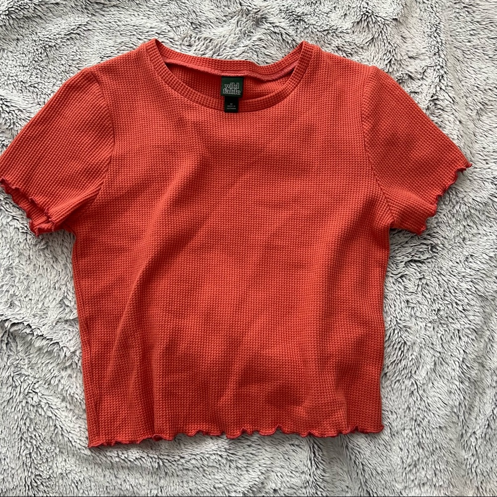 Target Waffle Crop Tshirt